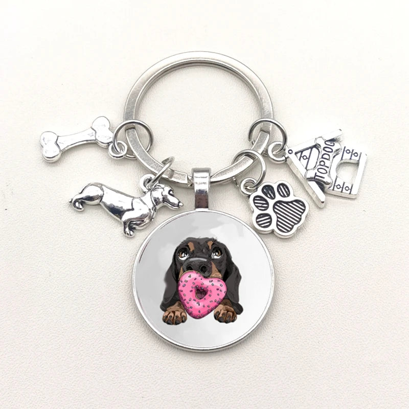 Dachshund Love Keychain – Cute Dog Gift