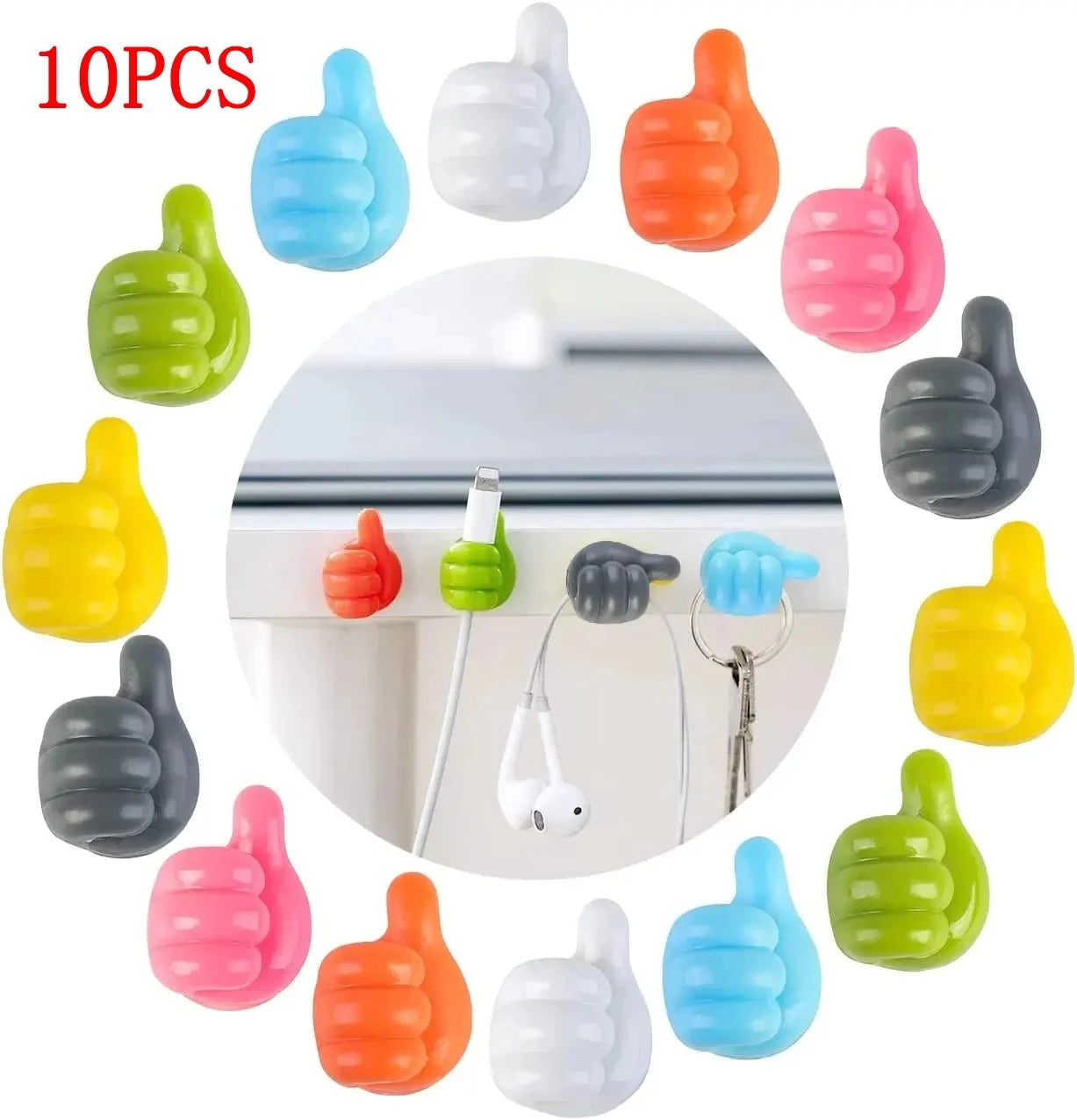 Silicone Cable Organizer Clips – 10-Pack USB Wire Manager