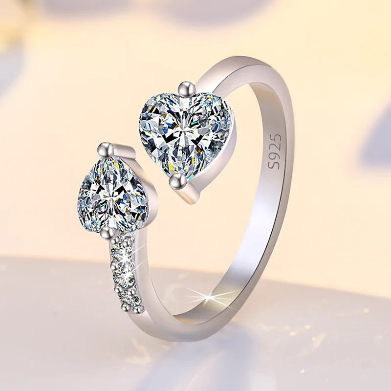 Sterling Silver Heart Ring – AAA Zircon, Women’s