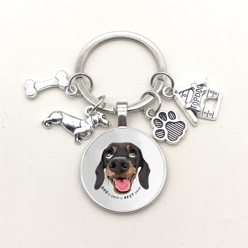 Dachshund Love Keychain – Cute Dog Gift