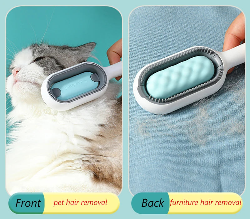 Pet Hair Removal Comb with Wipes – Grooming Brush