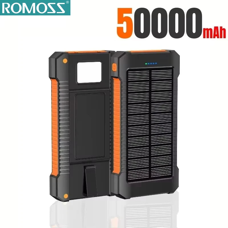 ROMOSS Solar Power Bank — 120W, 500000mAh, Fast Charging