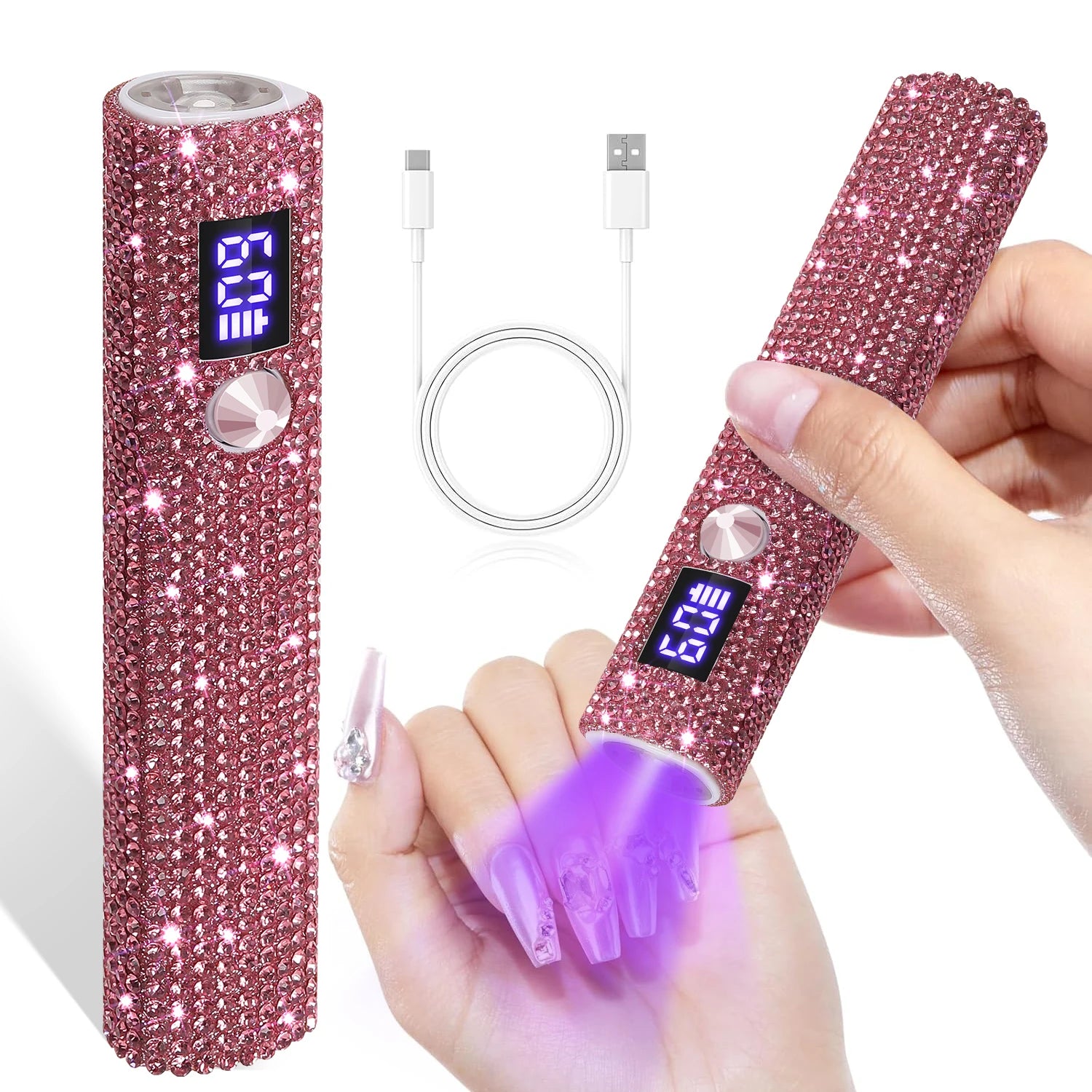 Mini UV/LED Nail Lamp – Portable Cordless Gel Nail Dryer with 2 Timer Modes