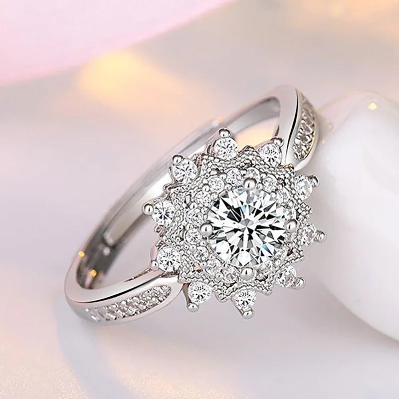 Sterling Silver Heart Ring – AAA Zircon, Women’s