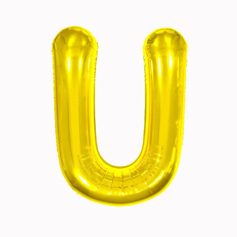 Large Gold Foil Letter Balloons – A-Z Party Decoration