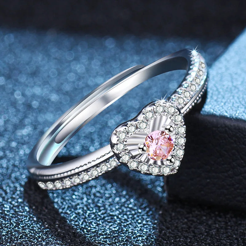 Sterling Silver Heart Ring – AAA Zircon, Women’s
