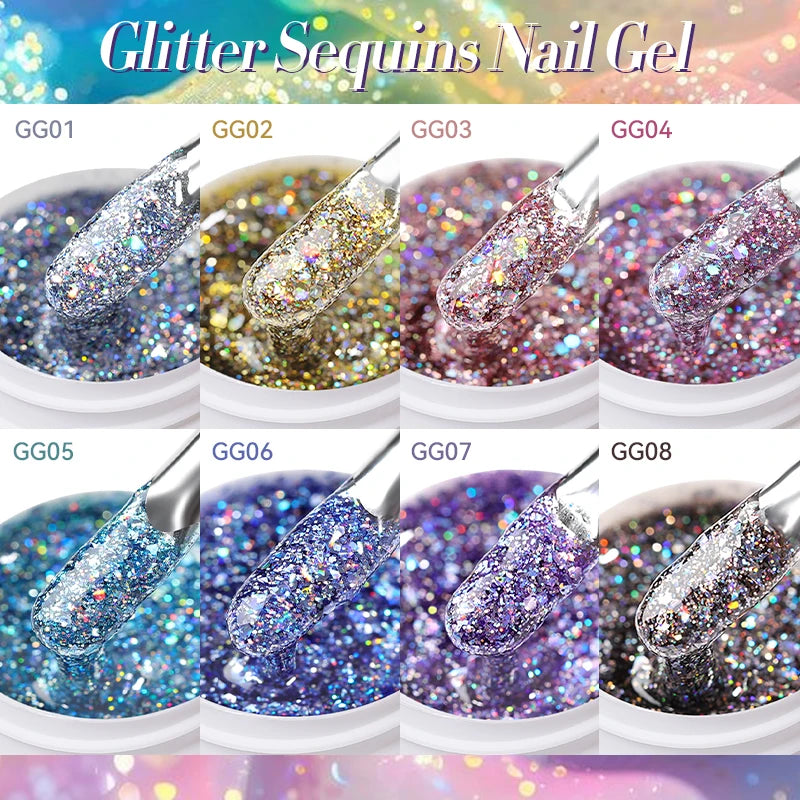Glitter Gel Nail Polish – UV/LED Soak-Off, 7ml