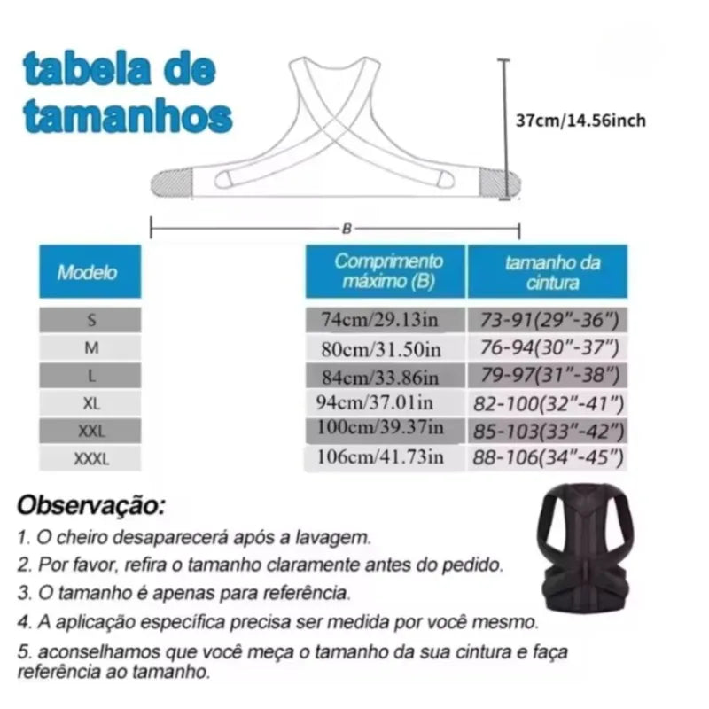 Posture Corrector Back Brace — Adjustable Lumbar Support