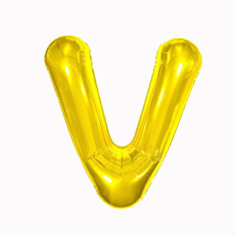 Large Gold Foil Letter Balloons – A-Z Party Decoration