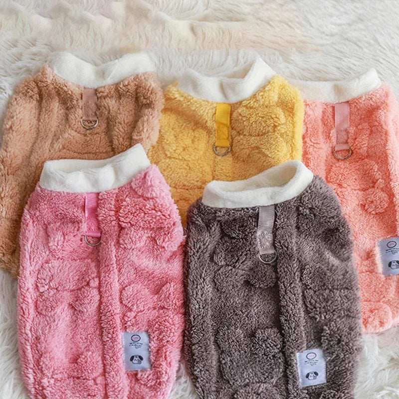 Fleece Dog Sweater – Warm Winter Pullover for Small Dogs