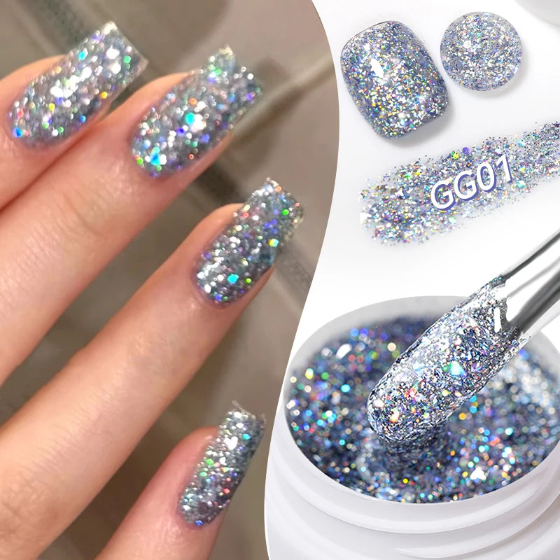 Glitter Gel Nail Polish – UV/LED Soak-Off, 7ml