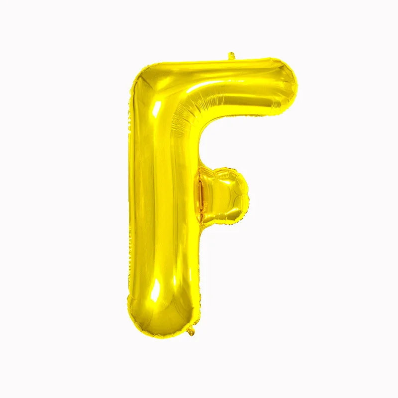 Large Gold Foil Letter Balloons – A-Z Party Decoration