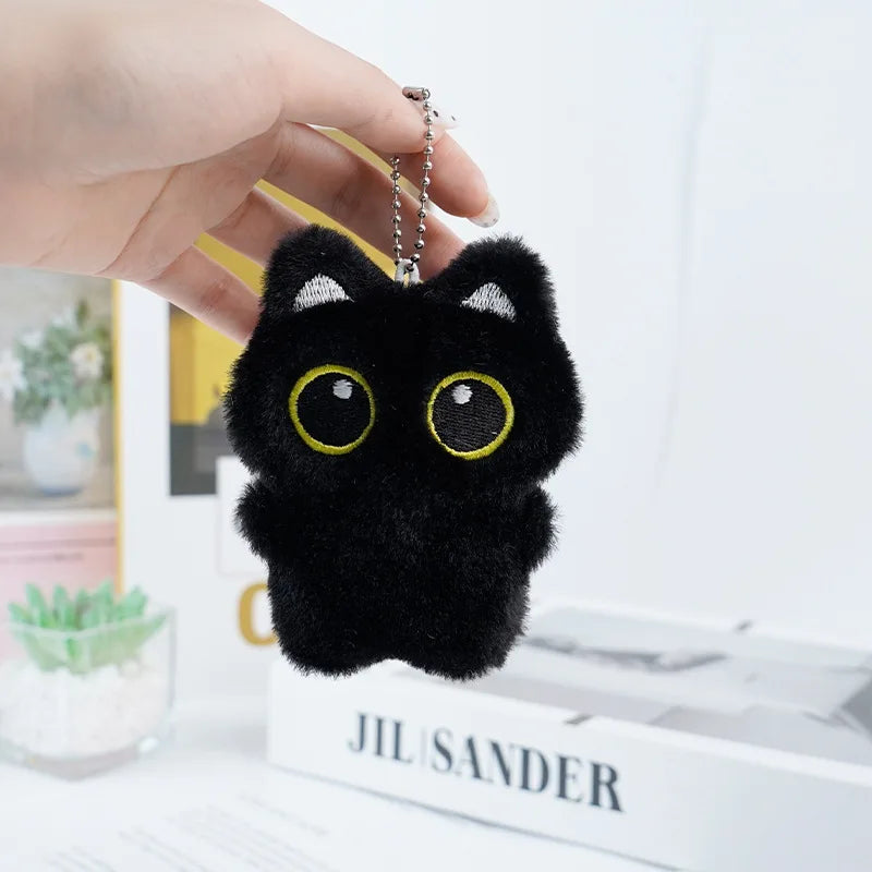 Black Cat Plush Keychain – Cute Kitten Charm Gift