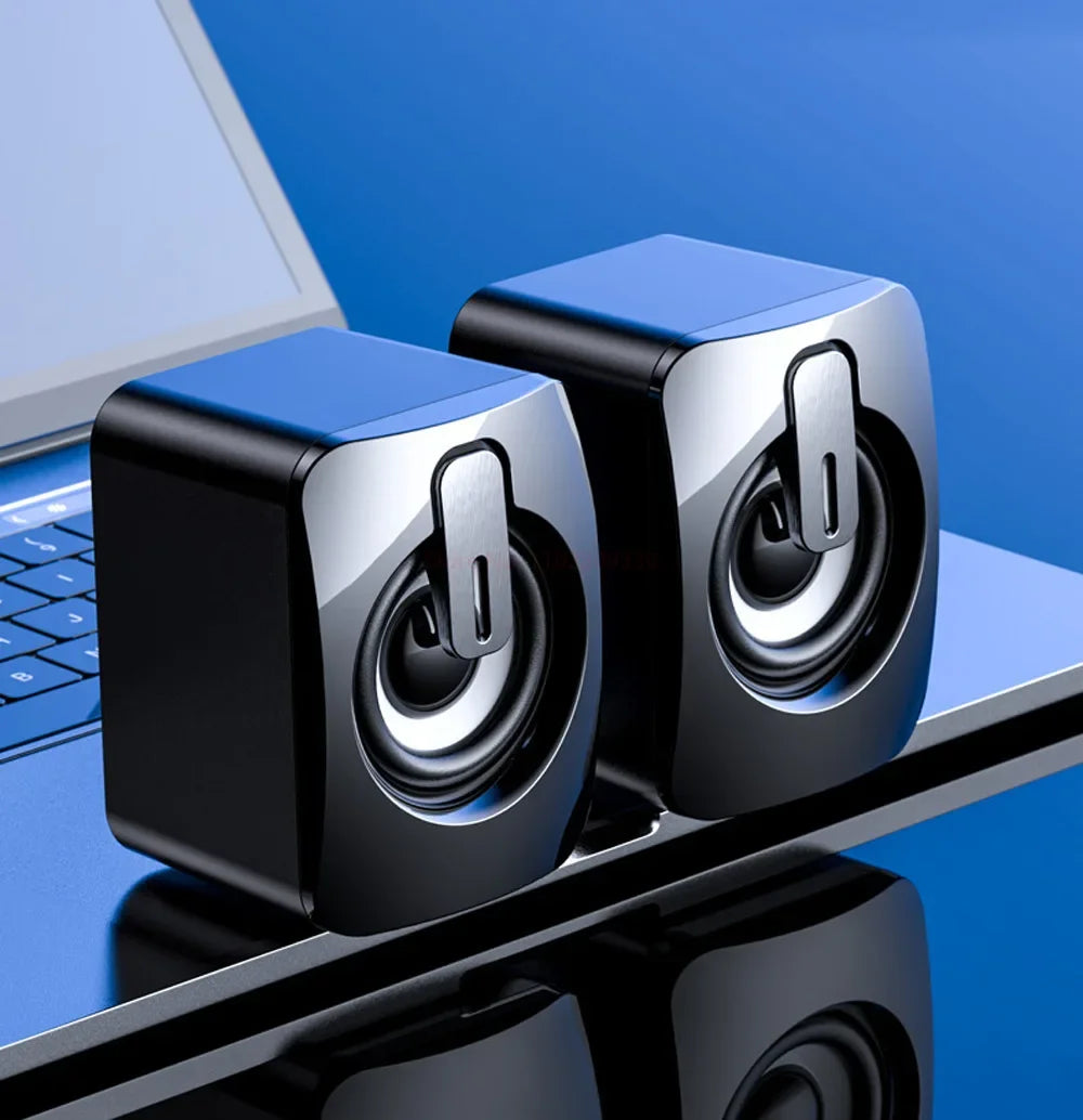 USB Desktop Speaker with Microphone – Wired Stereo