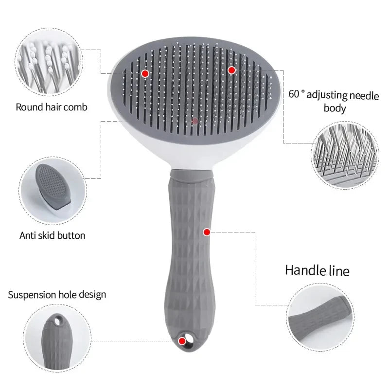 Stainless Steel Pet Grooming Comb – Long Hair Cat & Dog