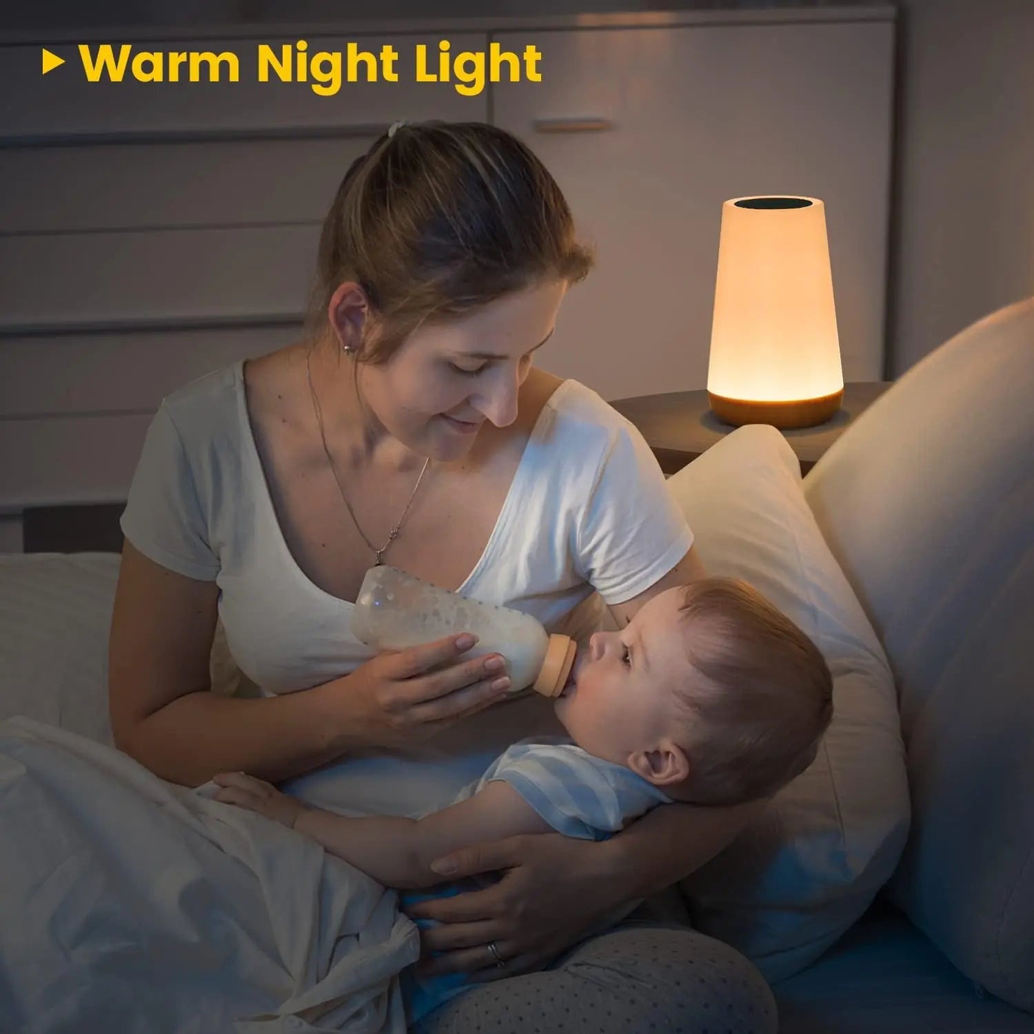 RGB Color-Changing Night Light – Touch & Remote Control, USB Rechargeable
