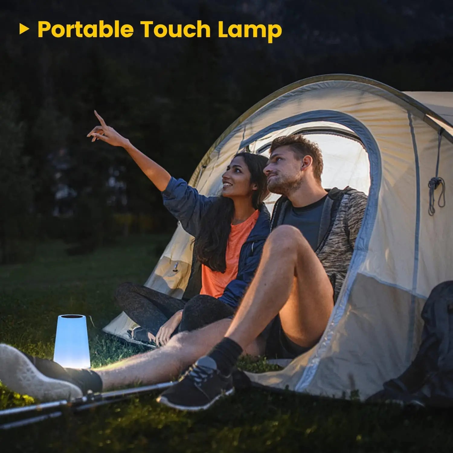RGB Color-Changing Night Light – Touch & Remote Control, USB Rechargeable