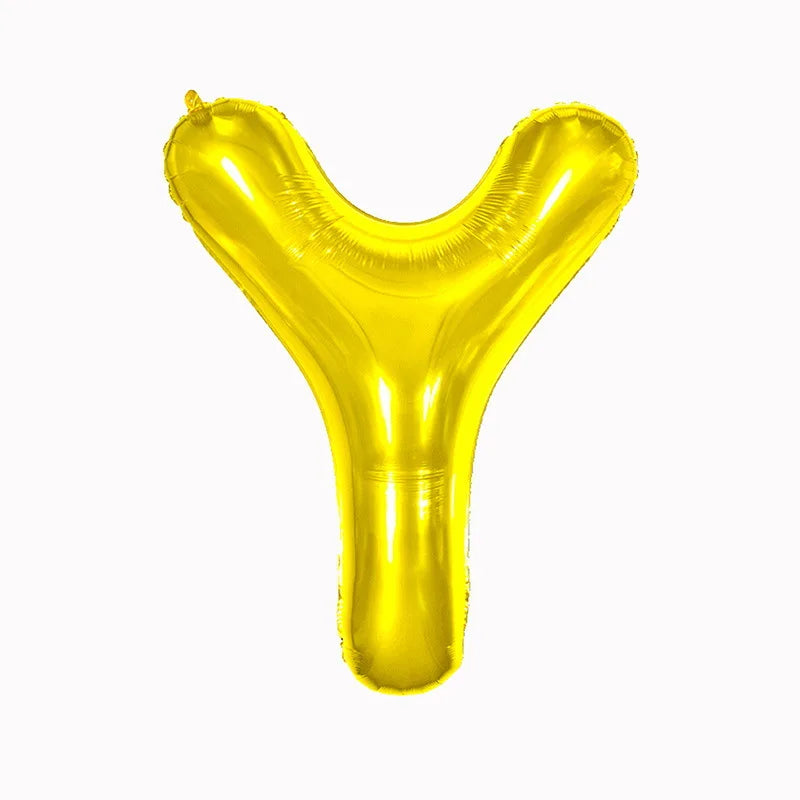 Large Gold Foil Letter Balloons – A-Z Party Decoration