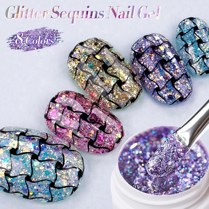 Glitter Gel Nail Polish – UV/LED Soak-Off, 7ml
