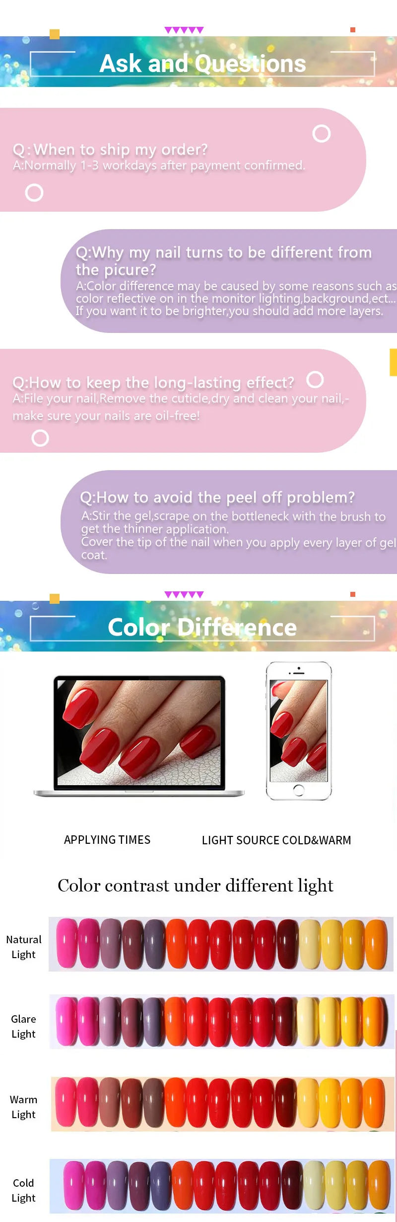Glitter Gel Nail Polish – UV/LED Soak-Off, 7ml