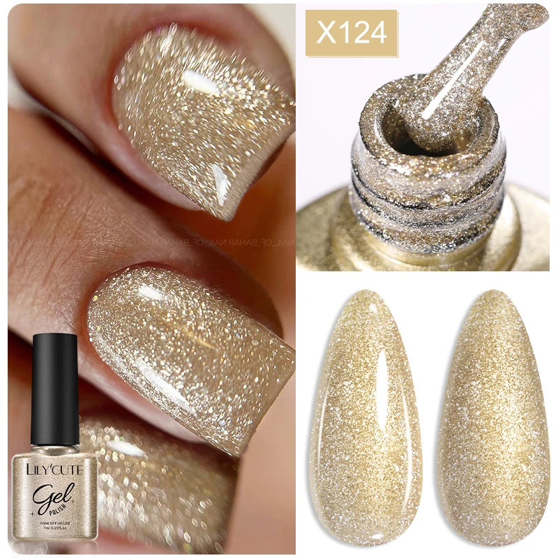Magnetic Glitter Gel Nail Polish – UV/LED Cat Eye Effect