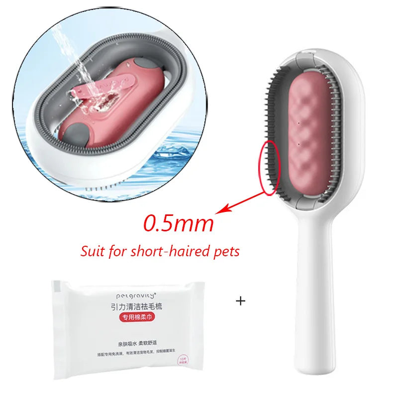 Pet Hair Removal Comb with Wipes – Grooming Brush