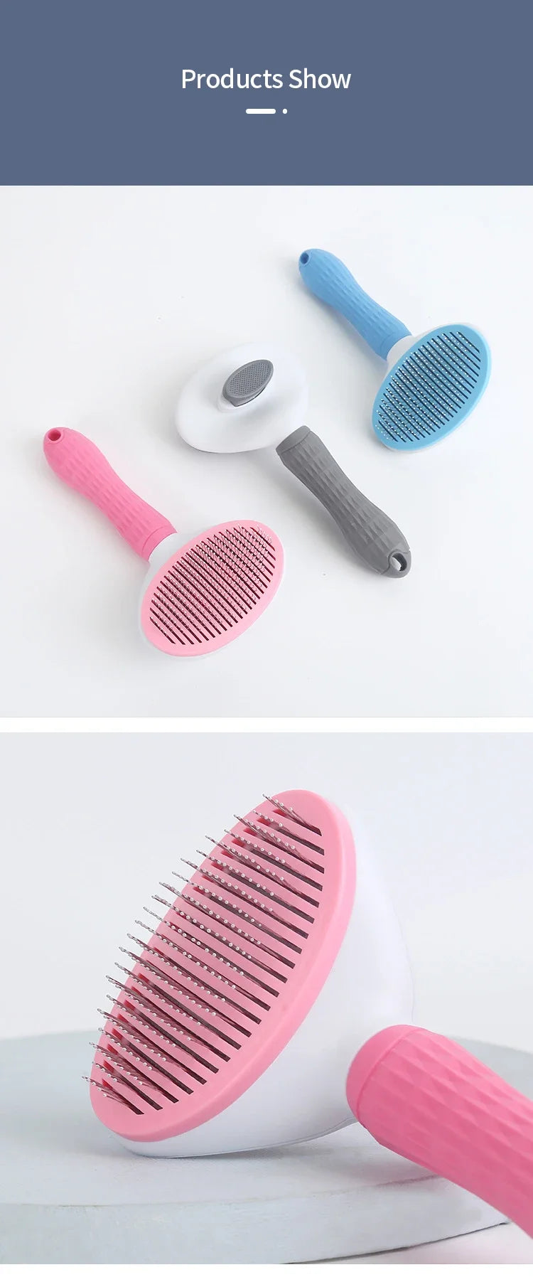 Stainless Steel Pet Grooming Comb – Long Hair Cat & Dog