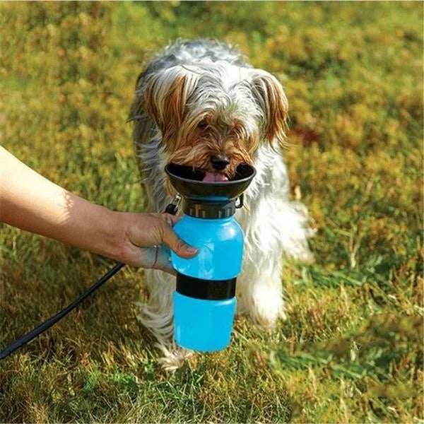 Portable Pet Water Bottle – 500ml Travel Feeder Bowl