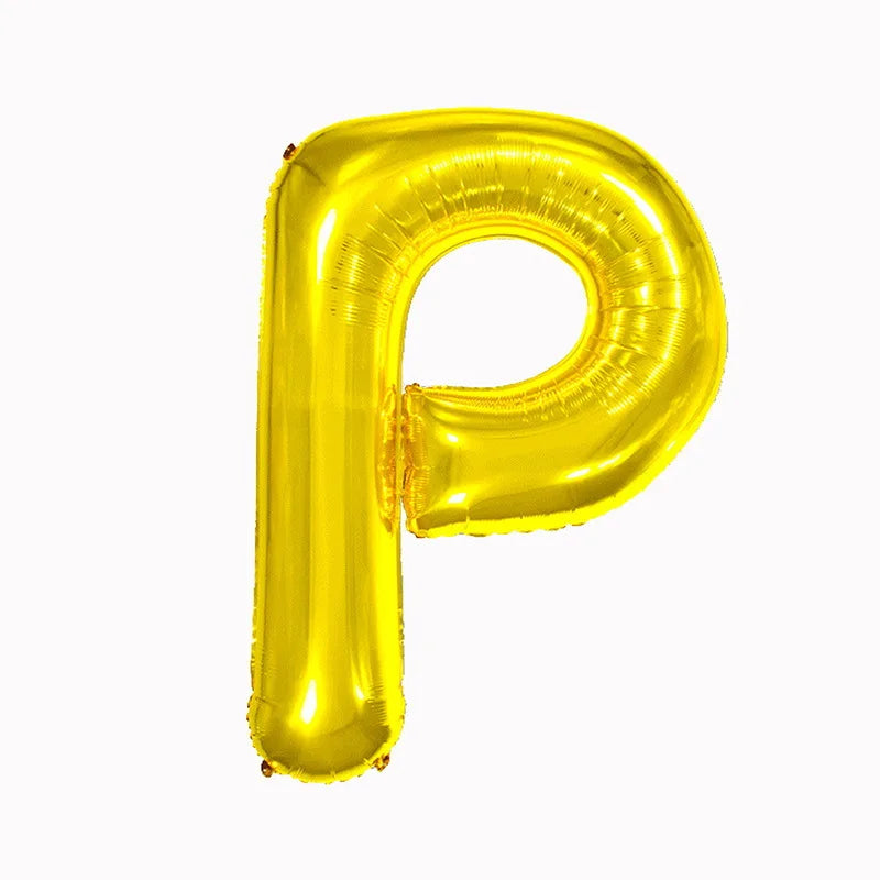 Large Gold Foil Letter Balloons – A-Z Party Decoration