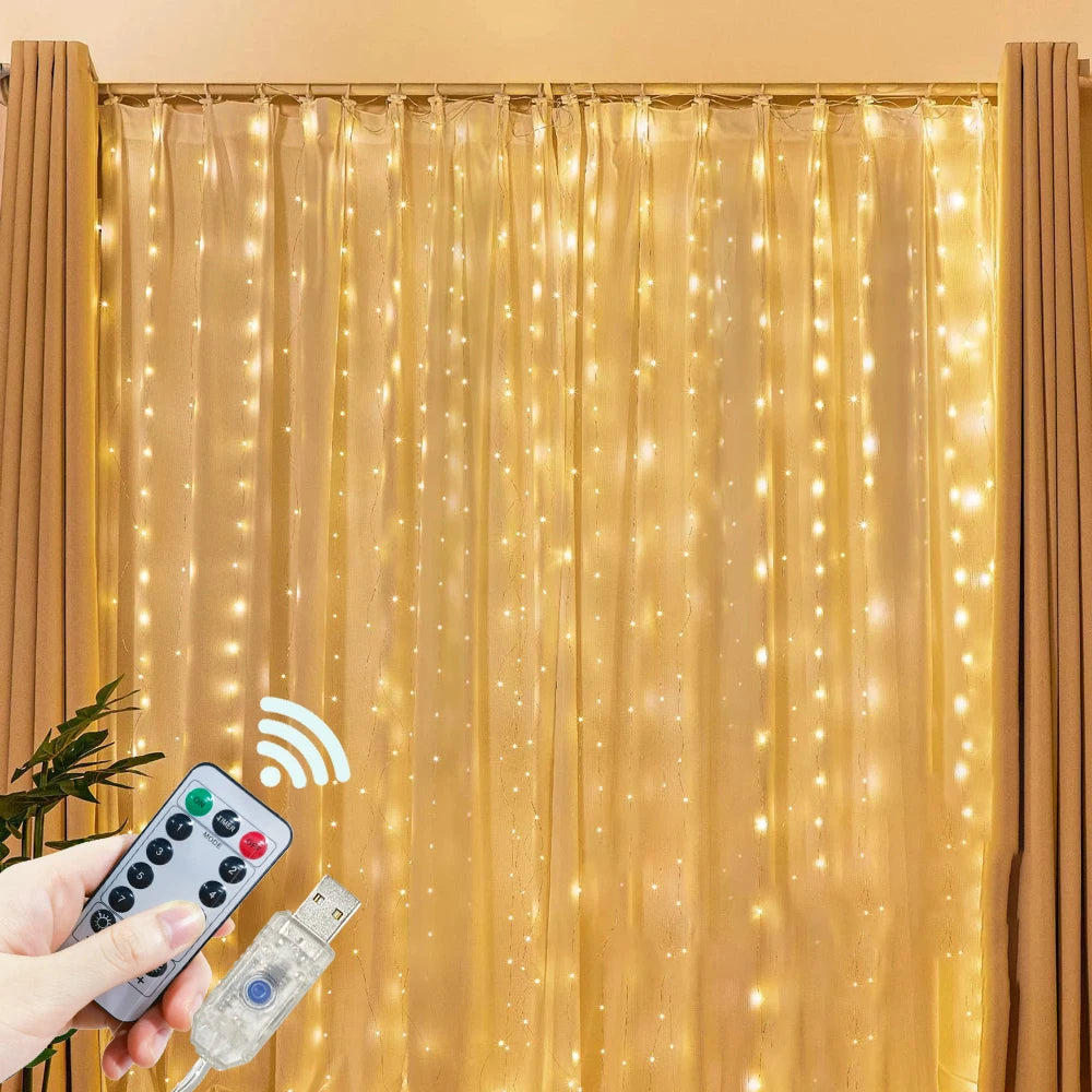 USB Fairy Curtain String Lights – Indoor & Outdoor