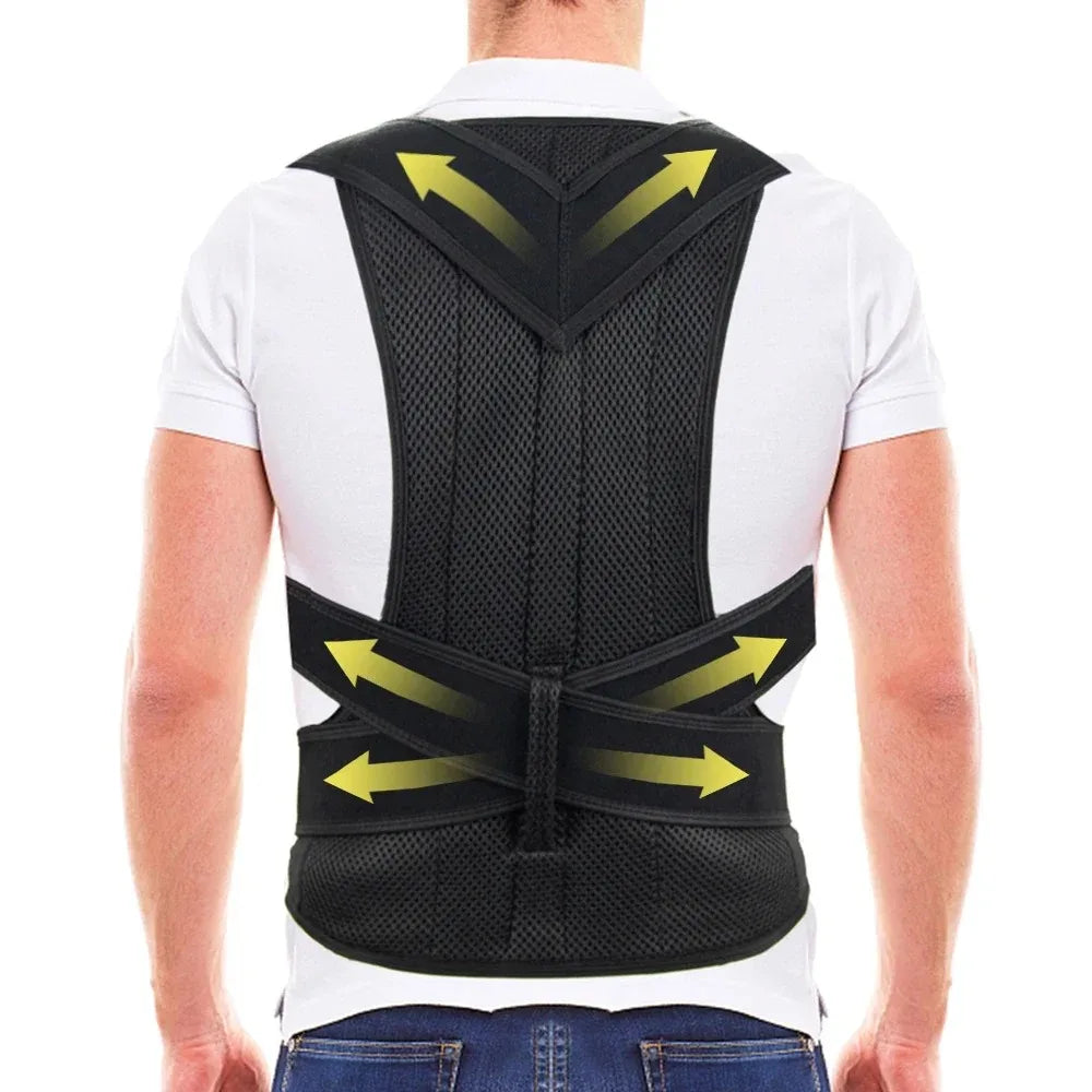 Posture Corrector Back Brace — Adjustable Lumbar Support