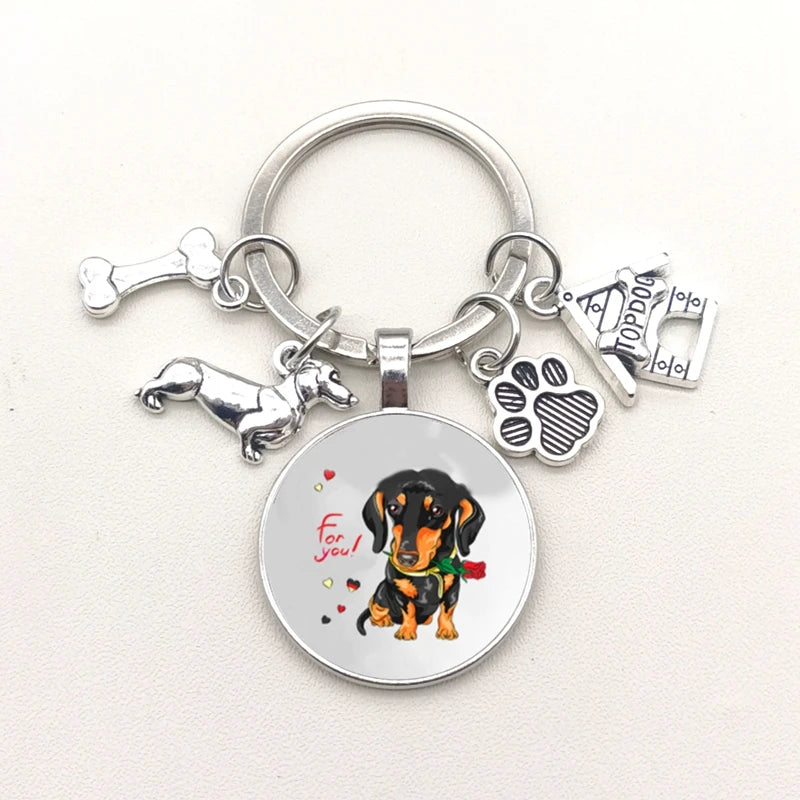 Dachshund Love Keychain – Cute Dog Gift