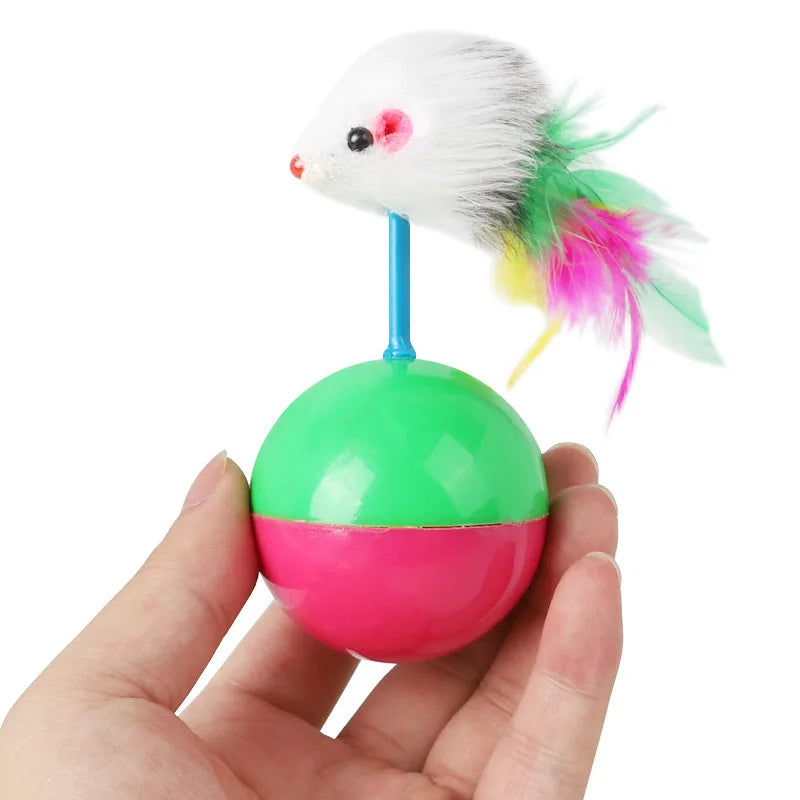 Tumbler Mouse Cat Toy – Self-Entertaining Cage Teaser