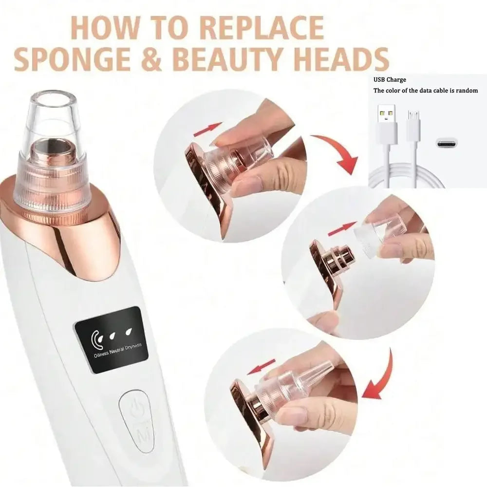 Blackhead Remover Vacuum – Electric Facial Pore Cleanser