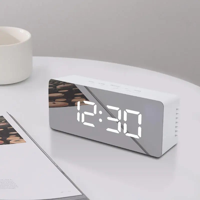 LED Digital Alarm Clock – Temperature Display for Bedroom