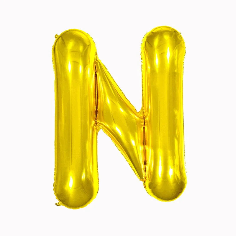 Large Gold Foil Letter Balloons – A-Z Party Decoration