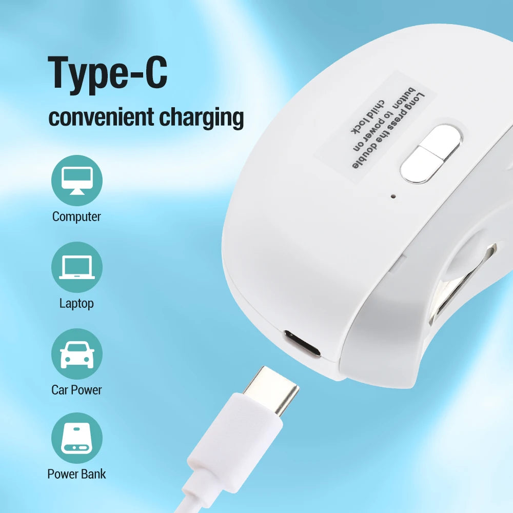 Electric Nail Clipper – Rechargeable Trimmer with Light