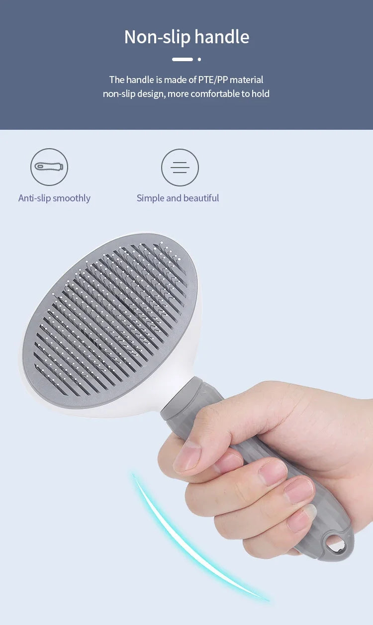 Stainless Steel Pet Grooming Comb – Long Hair Cat & Dog
