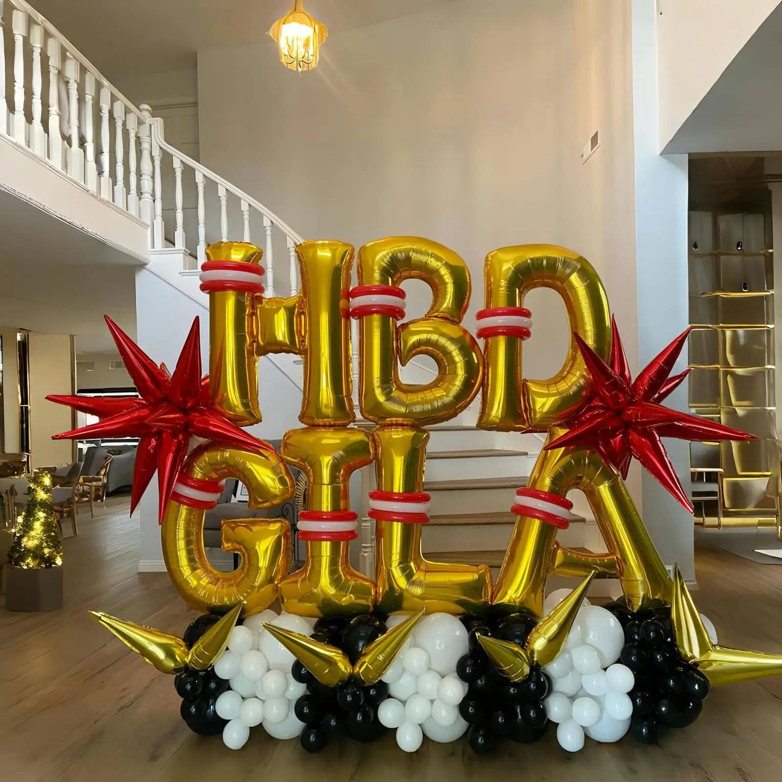 Large Gold Foil Letter Balloons – A-Z Party Decoration