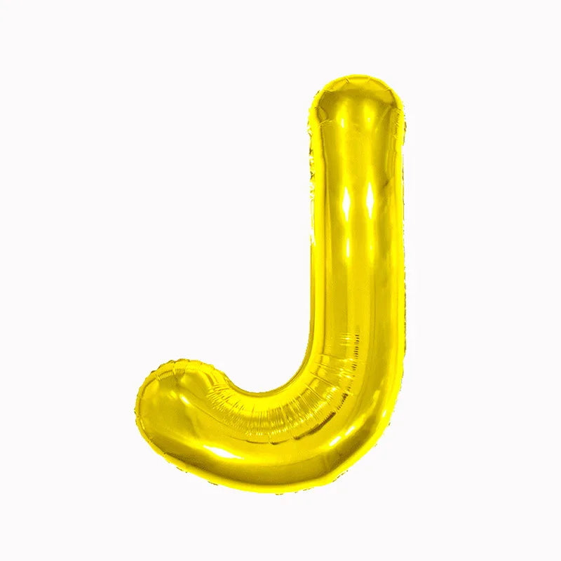 Large Gold Foil Letter Balloons – A-Z Party Decoration