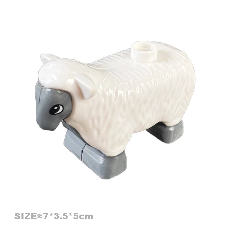 Farm Animal Building Blocks Set – Cat, Dog, Pig & Rabbit