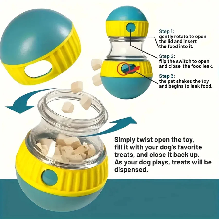 Dog Snack Dispenser Toy – Slow Feeder Interactive Ball