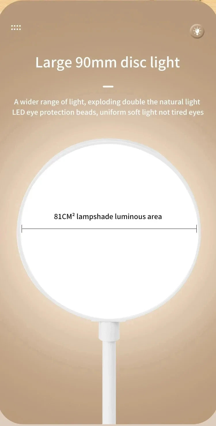 LED Clamp Desk Lamp – USB Rechargeable, 3 Lighting Modes, Flexible Neck