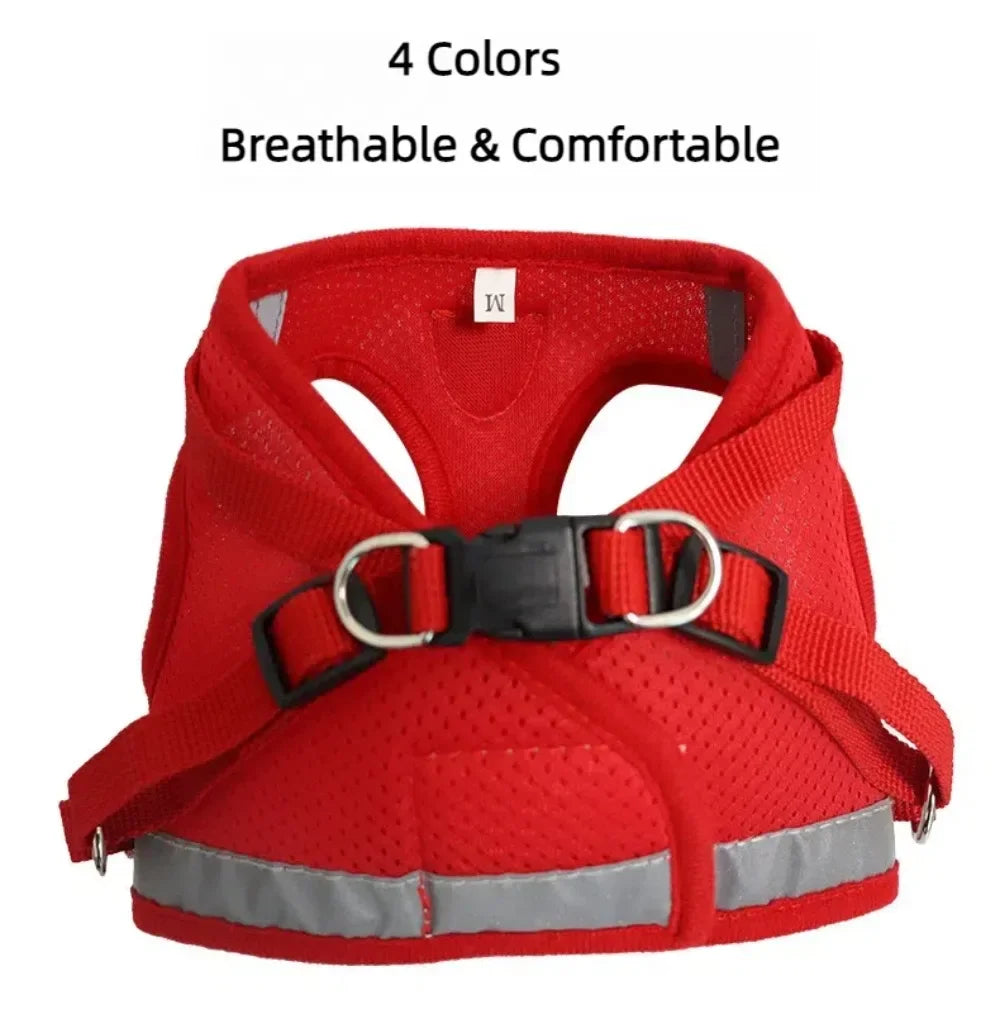 Escape-Proof Cat Harness – Reflective Vest with Leash