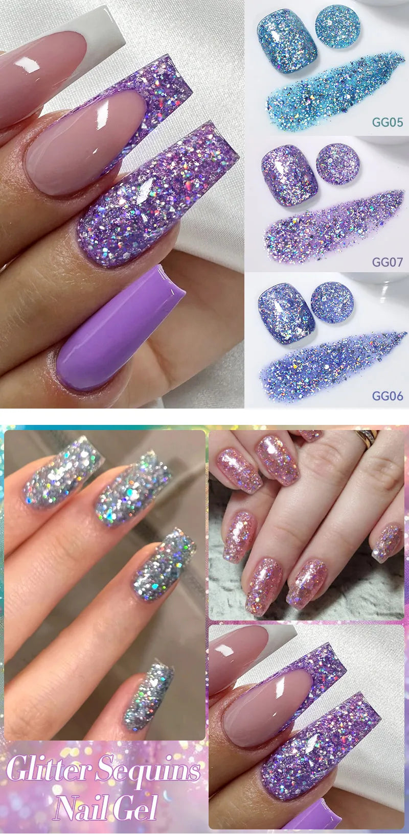 Glitter Gel Nail Polish – UV/LED Soak-Off, 7ml