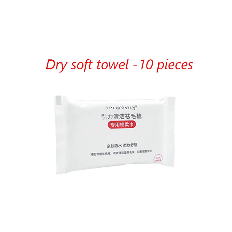 Pet Hair Removal Comb with Wipes – Grooming Brush