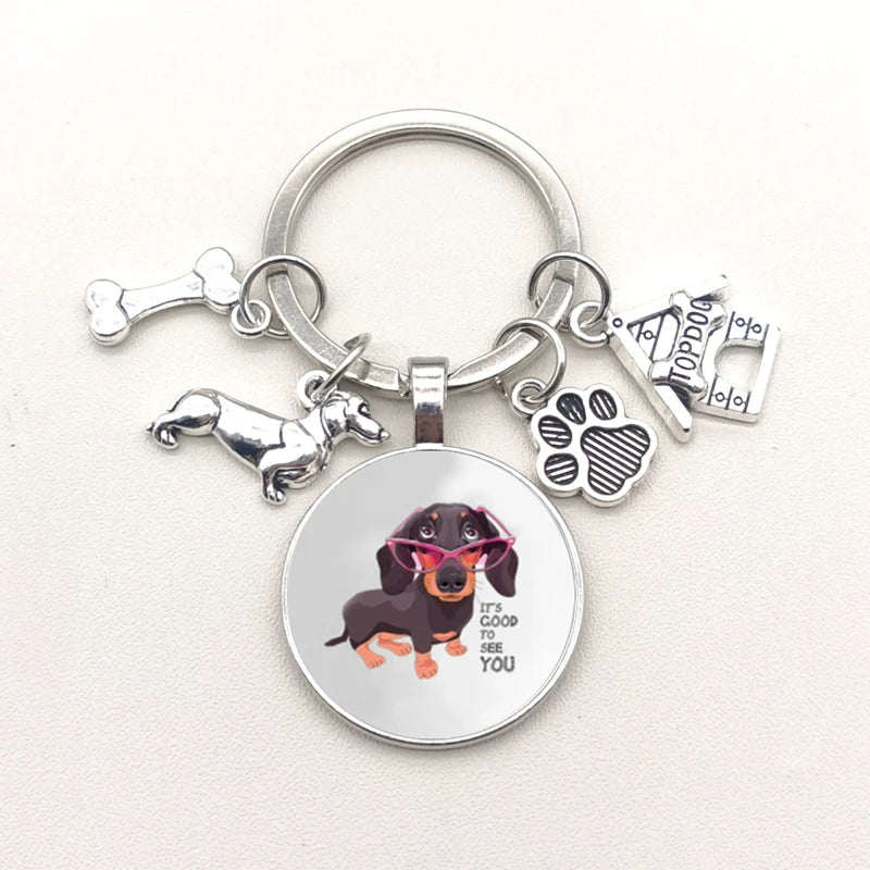 Dachshund Love Keychain – Cute Dog Gift