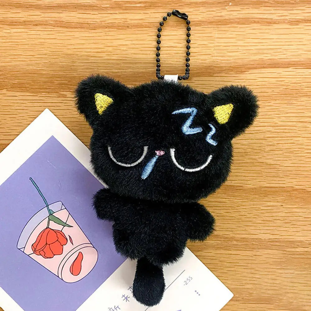 Black Cat Plush Keychain – Cute Kitten Charm Gift