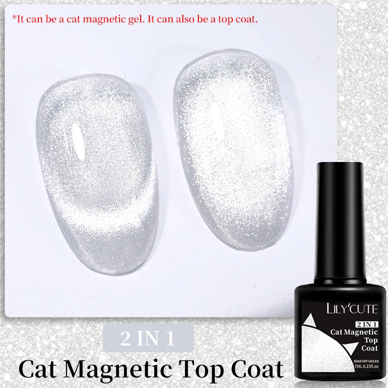 Magnetic Glitter Gel Nail Polish – UV/LED Cat Eye Effect