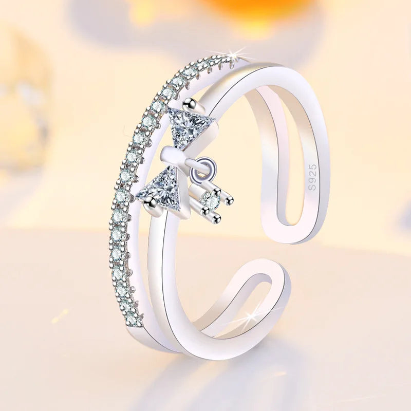 Sterling Silver Heart Ring – AAA Zircon, Women’s